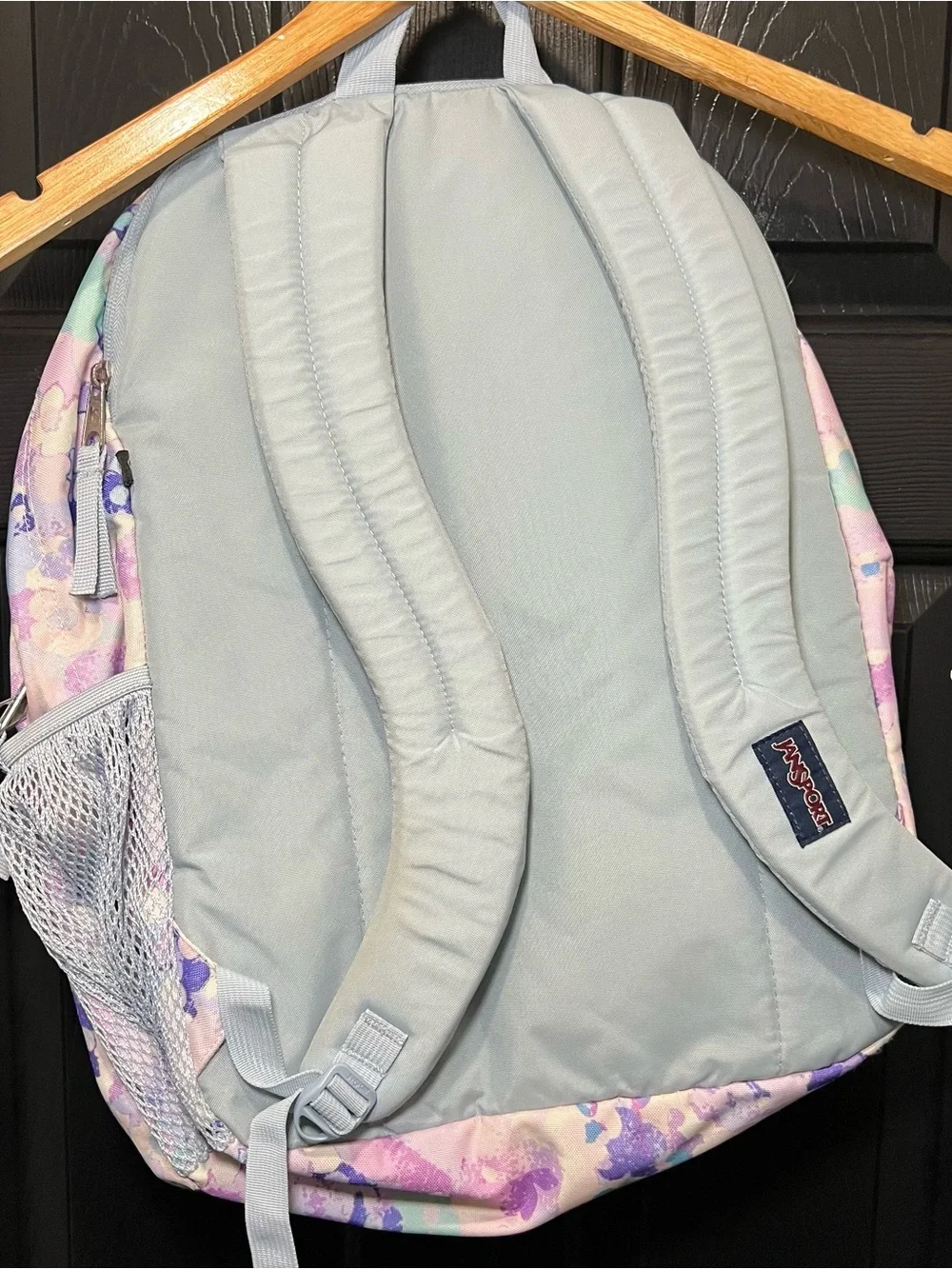 JanSport Pastel Floral Backpack in Lavender, Mint and Light Blue